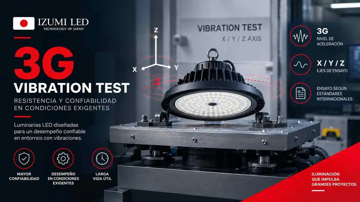 3G Vibration Test: ¿Qué es y por qué es importante en una luminaria LED?